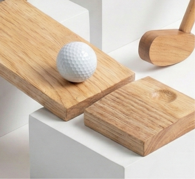 Mini Golf Set — natural wood