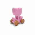 Tulip Wooden Car — pink